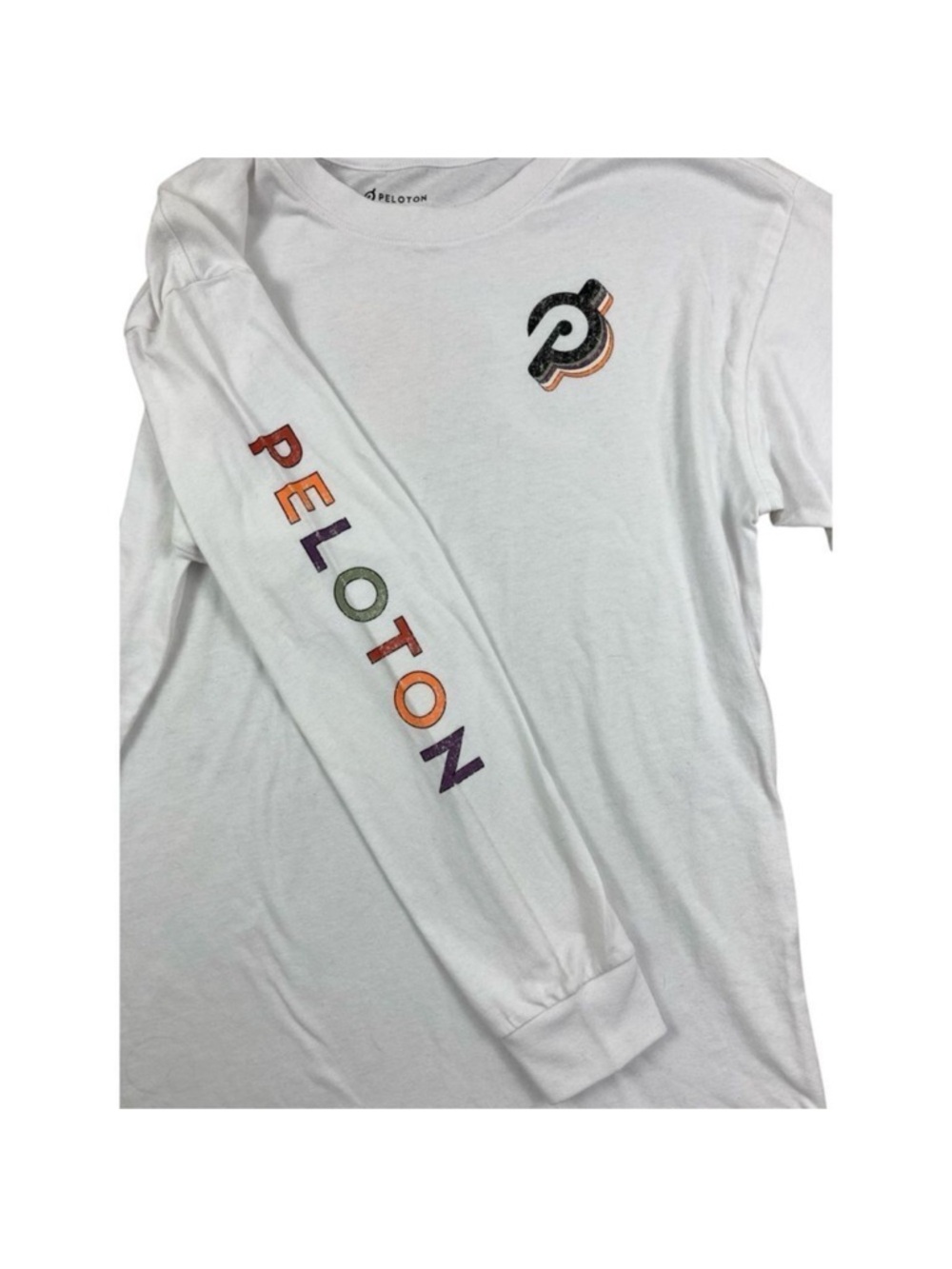 Peloton together we go far White Long Sleeve Shirt with Logo - Picture 2 of 5
